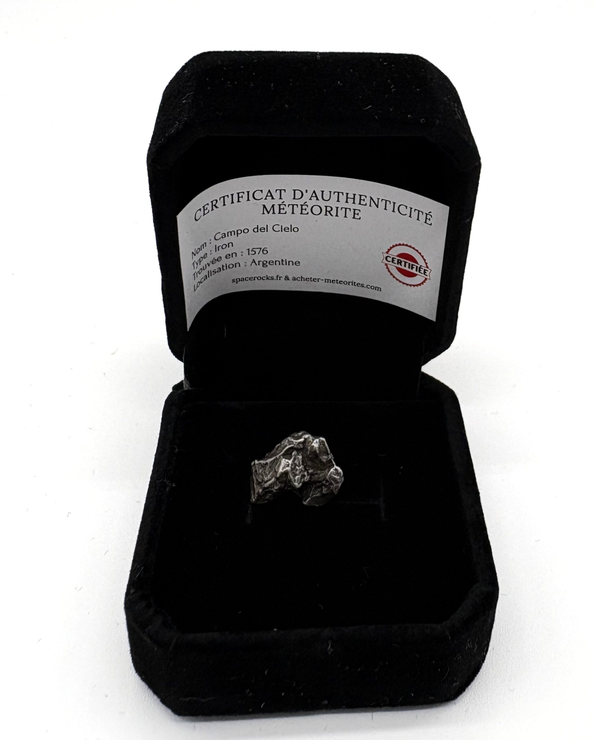 fragmento meteorito campo del cielo en caja negra (4)