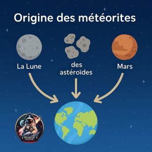 infografía origen meteorito rocas espaciales