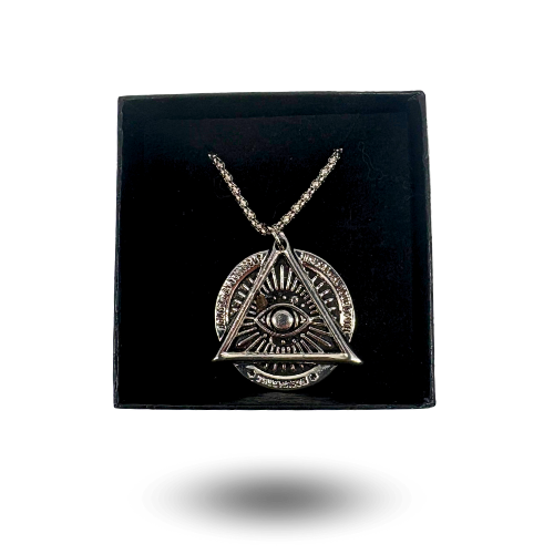 Collar ojo cósmico meteorito lunar Laâyoune 003 colgante simbólico