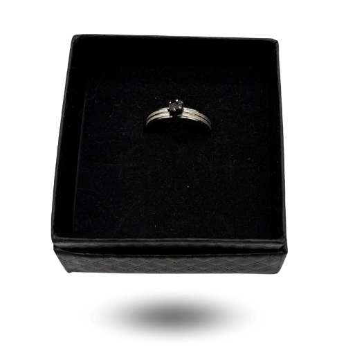 anillo diseño meteorito plata