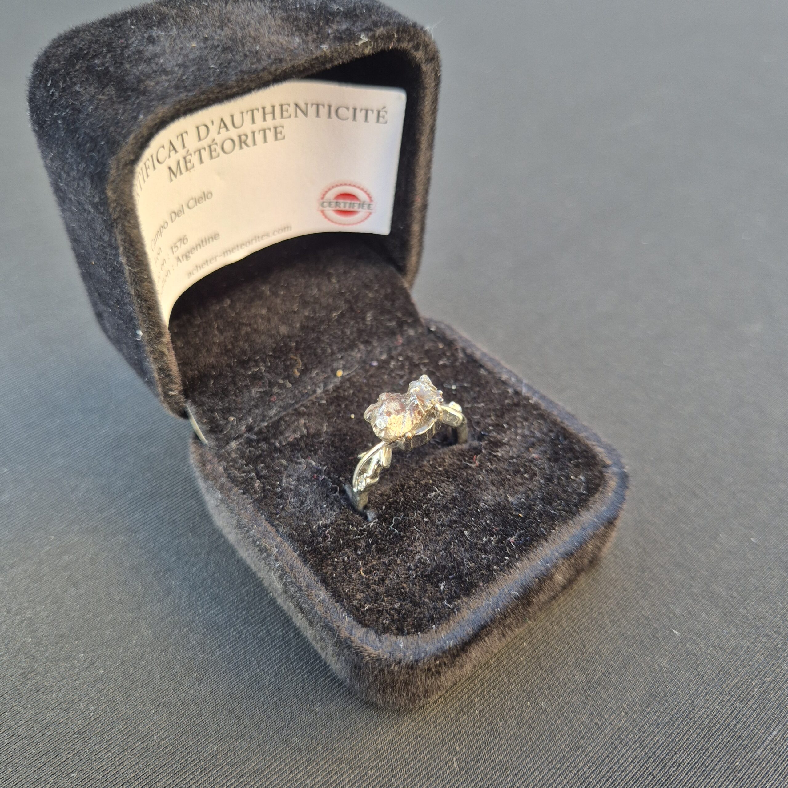 bague fantaisie météorite campo del cielo