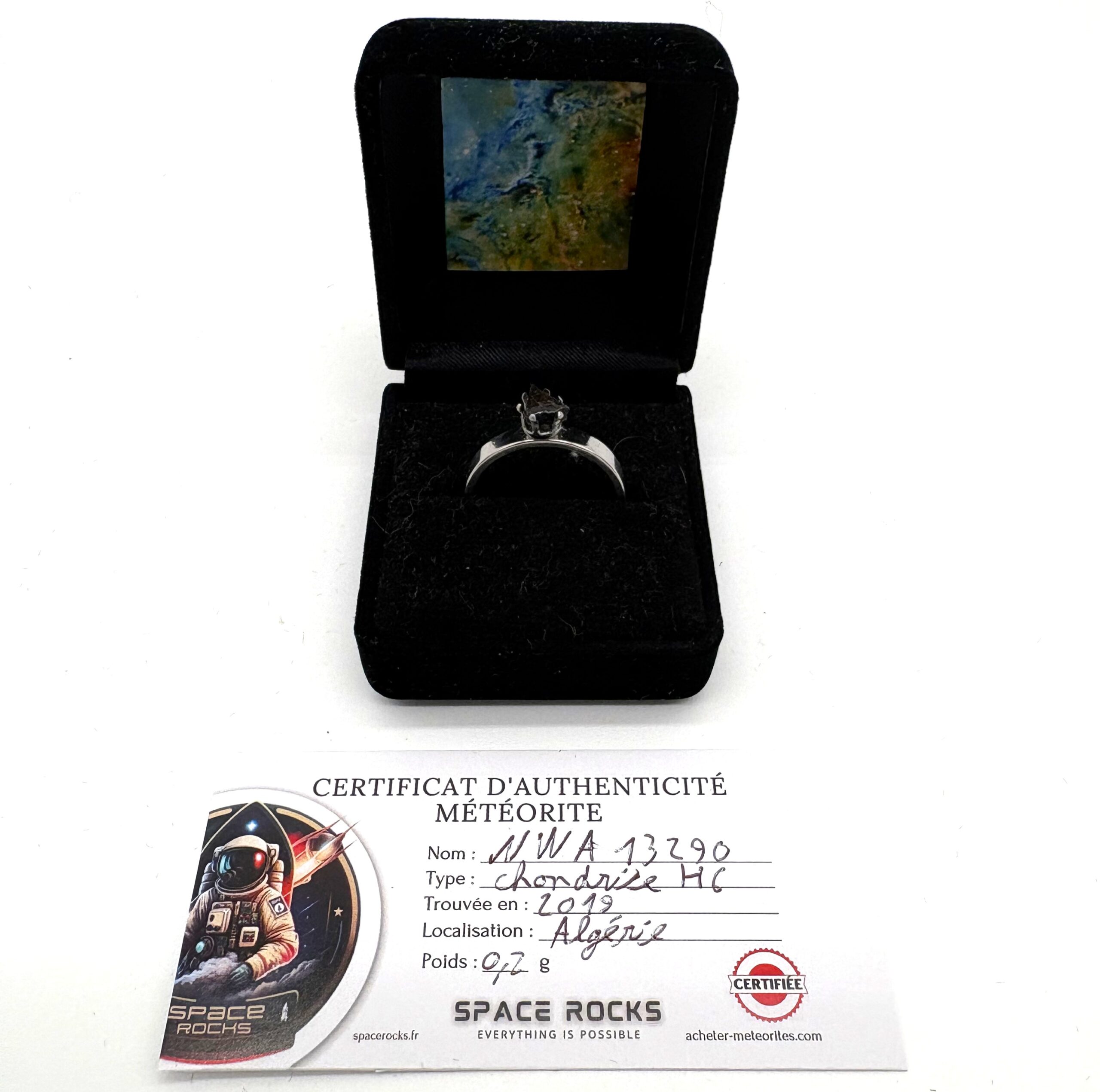 anillo de meteorito refinado