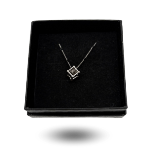 collier pendentif argenté météorite campo