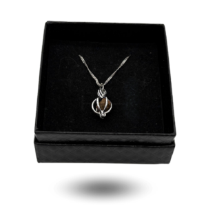pendentif cage collier pierre naturelle