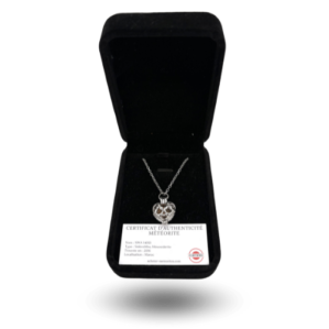 pendentif cœur collier meteorite