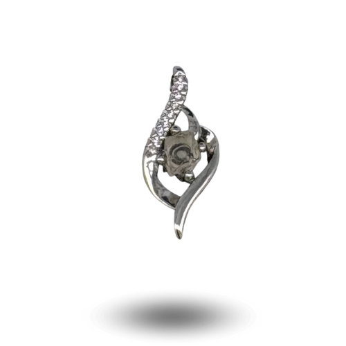 elegante colgante de plata cristal de libia