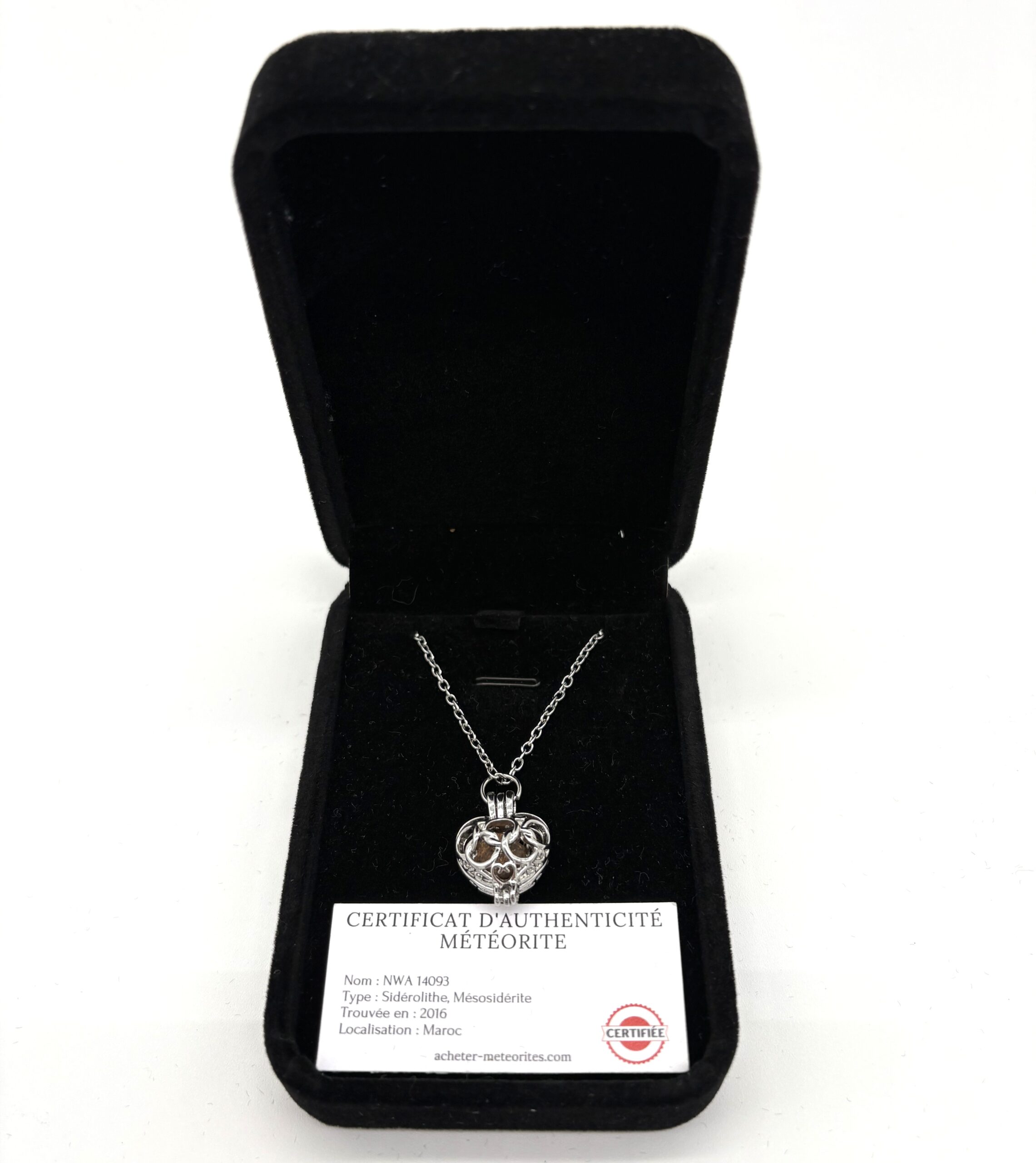 colgante corazón meteorito nwa 14093